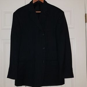 Black & Gray Pinstripe Blazer